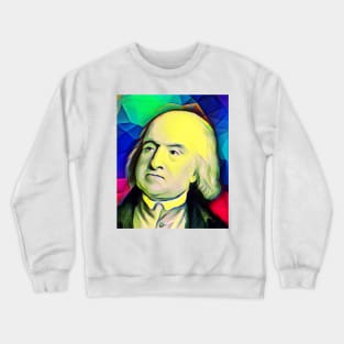 Jeremy Bentham Colourful Portrait | Jeremy Bentham Artwork 7 Crewneck Sweatshirt